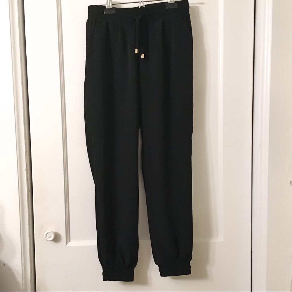 Black Joggers with Drawstring Waist